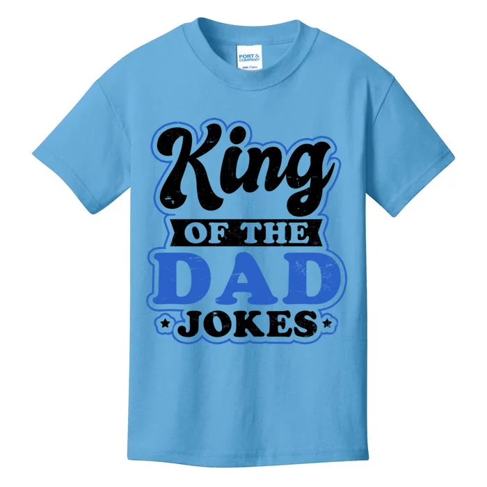 King Of Dad Jokes Design Dad Joke Gift Kids T-Shirt