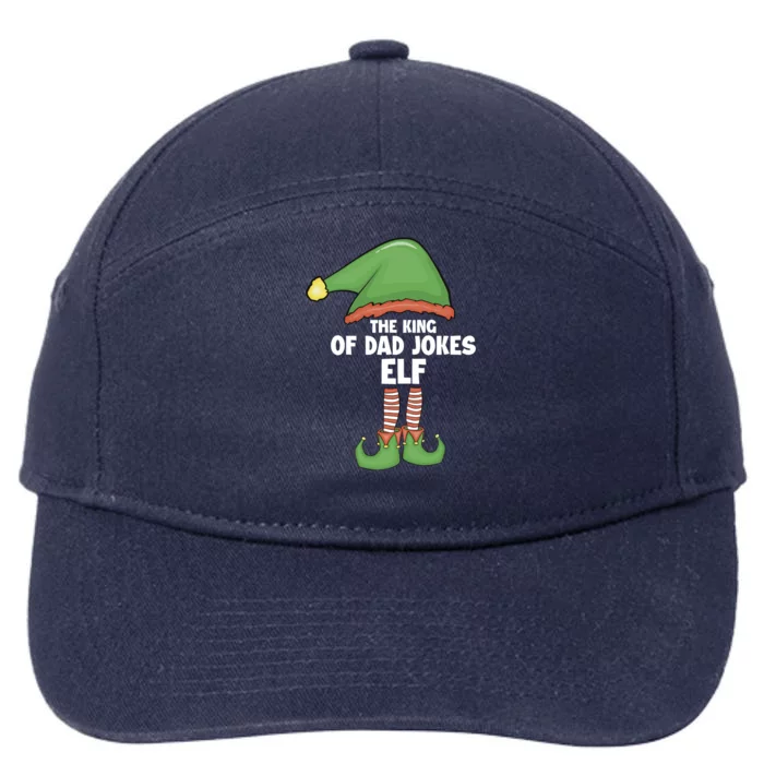 King Of Dad Jokes Elf Gift Family Xmas Santa Christmas Great Gift 7-Panel Snapback Hat