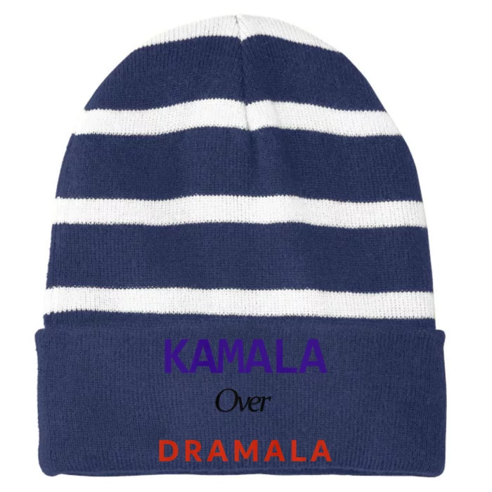 Kamala Over Dramala Striped Beanie with Solid Band