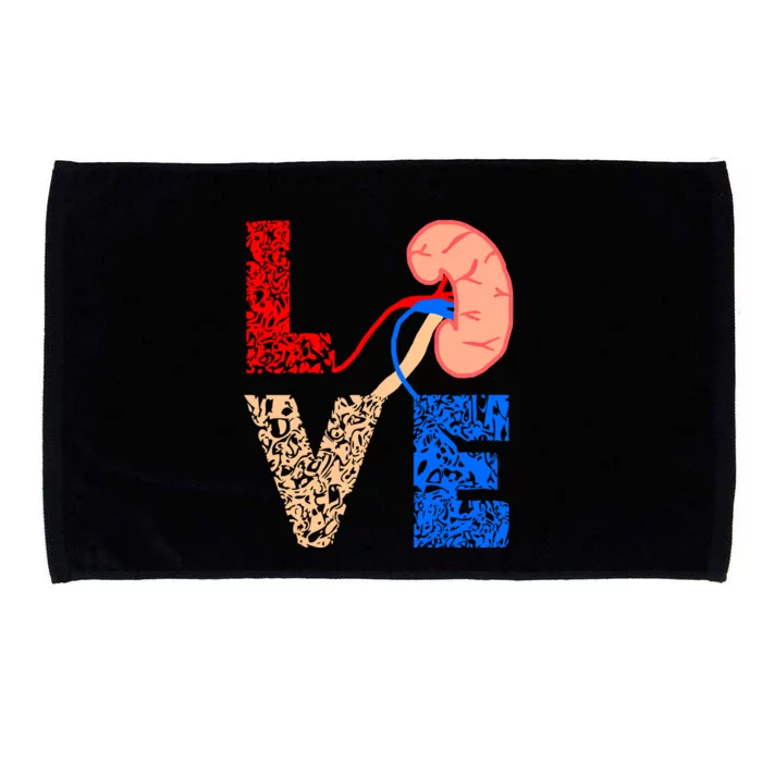 Kidney Organ Donation Love Dialysis Patients Nurse Nursing Gift Microfiber Hand Towel