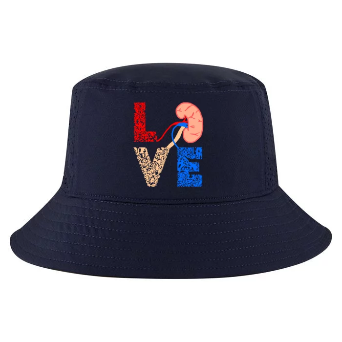 Kidney Organ Donation Love Dialysis Patients Nurse Nursing Gift Cool Comfort Performance Bucket Hat