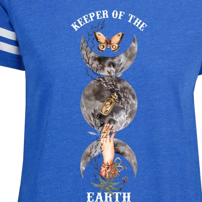 Keeper Of Earth Mother Earth Day Rooted In Earth Witch Gift Enza Ladies Jersey Football T-Shirt