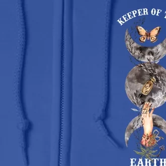 Keeper Of Earth Mother Earth Day Rooted In Earth Witch Great Gift Full Zip Hoodie