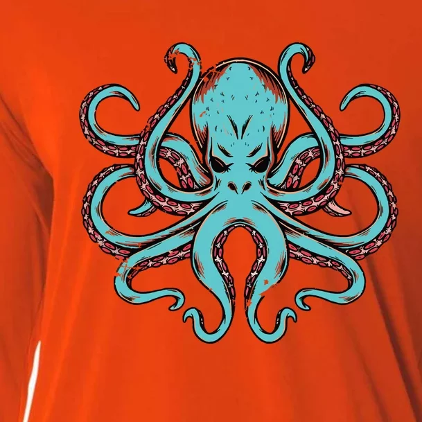 Kraken Octopus Funny Cooling Performance Long Sleeve Crew