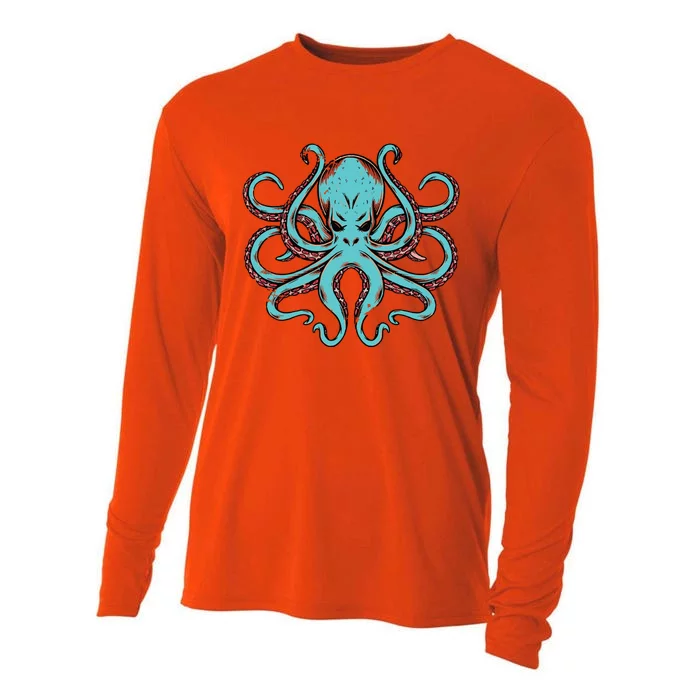 Kraken Octopus Funny Cooling Performance Long Sleeve Crew