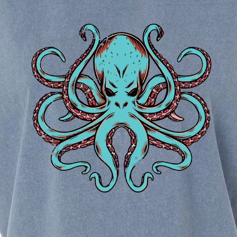 Kraken Octopus Funny Garment-Dyed Women's Muscle Tee