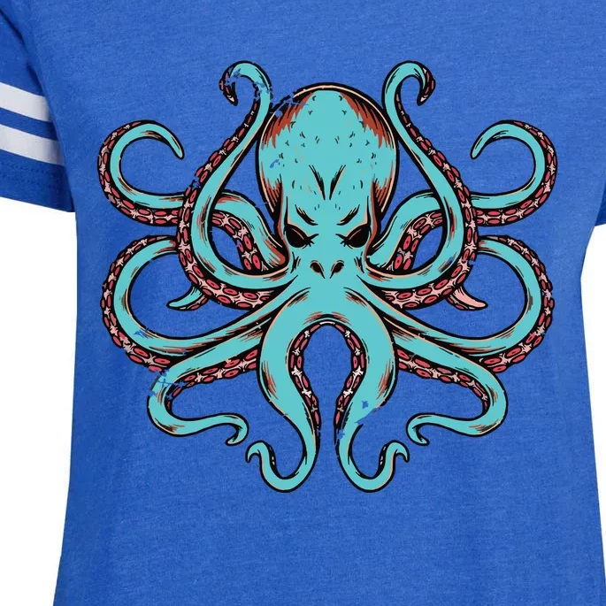 Kraken Octopus Funny Enza Ladies Jersey Football T-Shirt