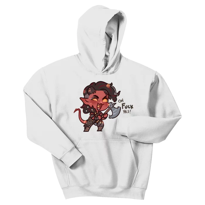 Karlach Oh Fuck Yes Funny Gamer Game Lover Kids Hoodie