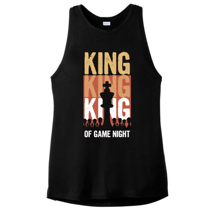 King Of Game Night Gift Ladies Tri-Blend Wicking Tank