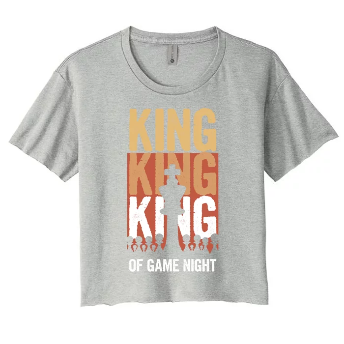 King Of Game Night Gift Women's Crop Top Tee