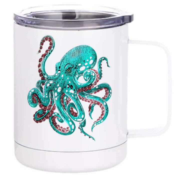 Kraken Octopus Gift Front & Back 12oz Stainless Steel Tumbler Cup