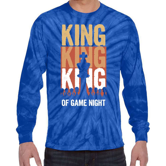 King Of Game Night Funny Gift Tie-Dye Long Sleeve Shirt