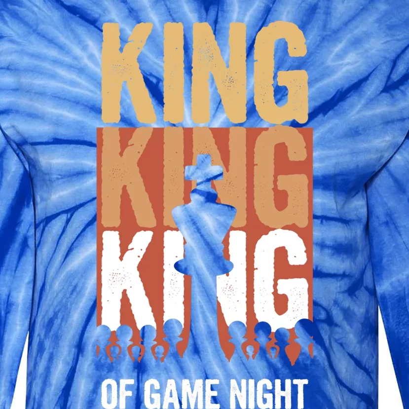 King Of Game Night Funny Gift Tie-Dye Long Sleeve Shirt