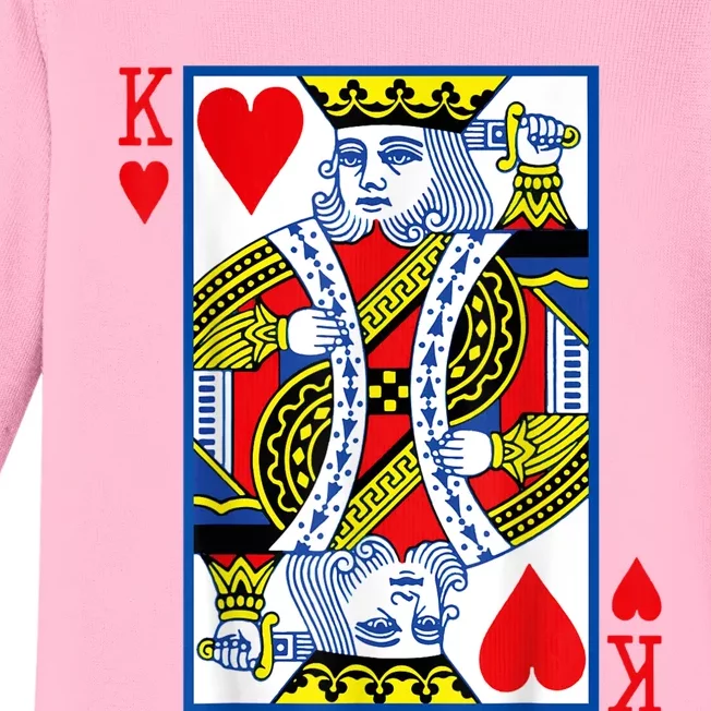 King Of Hearts Costume Playing Card Poker Baby Long Sleeve Bodysuit