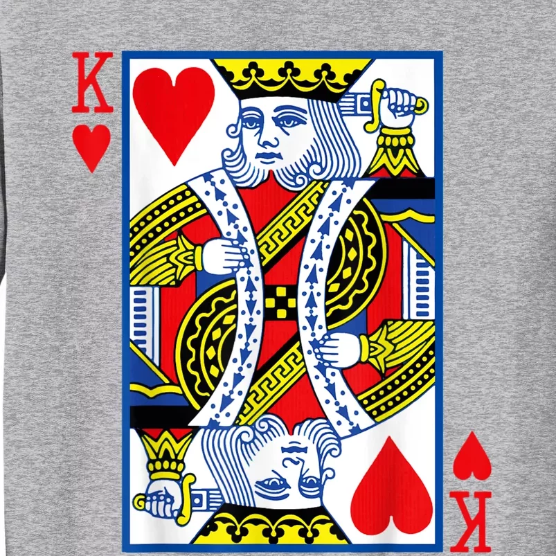 King Of Hearts Costume Playing Card Poker Tall Sweatshirt