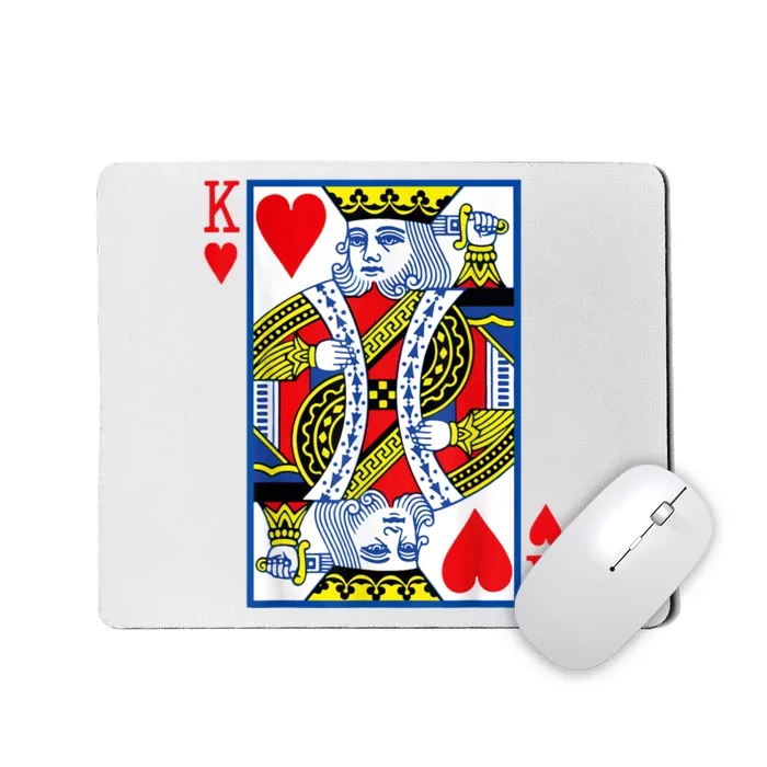 King Of Hearts Costume Playing Card Poker Mousepad