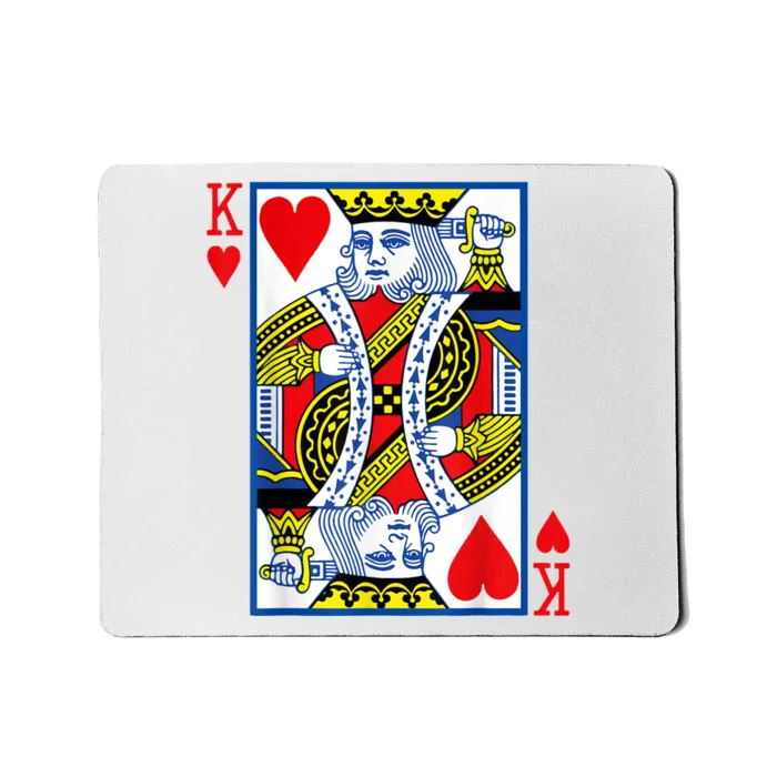 King Of Hearts Costume Playing Card Poker Mousepad