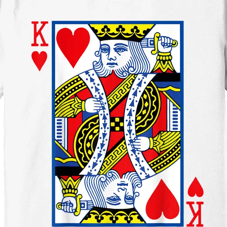 King Of Hearts Costume Playing Card Poker Premium T-Shirt