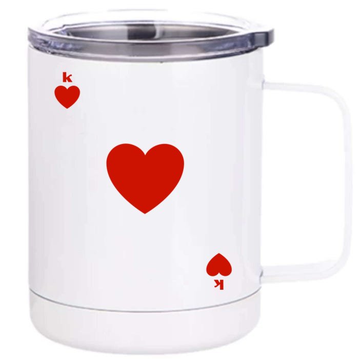 King Of Hearts Playing Card Poker Card Costume Front & Back 12oz Stainless Steel Tumbler Cup