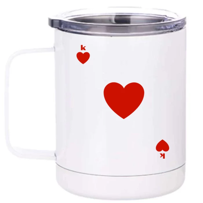 King Of Hearts Playing Card Poker Card Costume Front & Back 12oz Stainless Steel Tumbler Cup