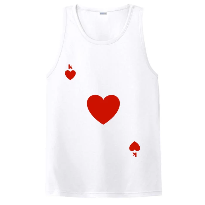 King Of Hearts Playing Card Poker Card Costume Performance Tank