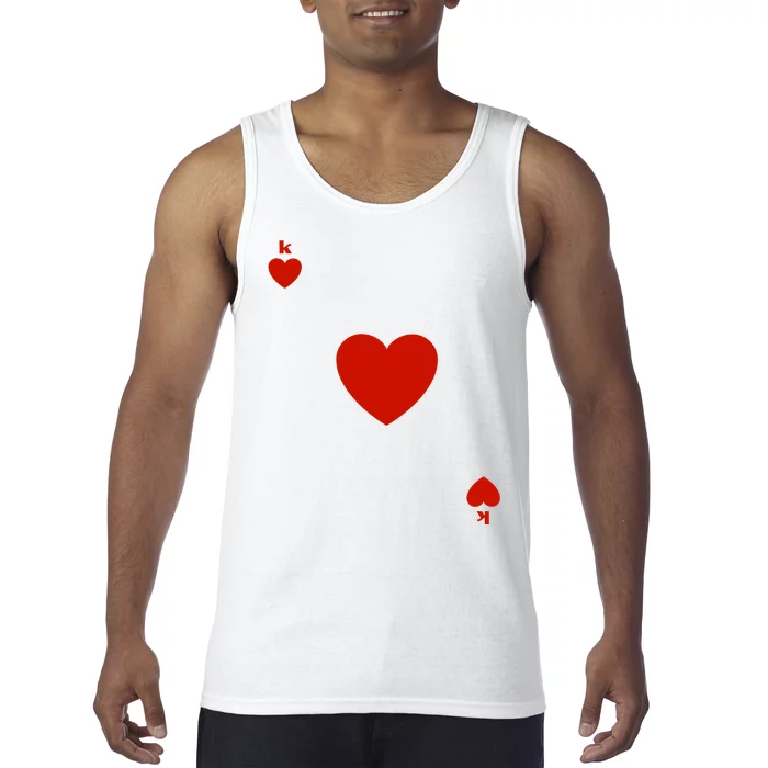 King Of Hearts Playing Card Poker Card Costume Tank Top