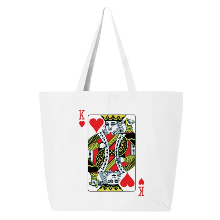 King Of Hearts Playing Card Poker 25L Jumbo Tote