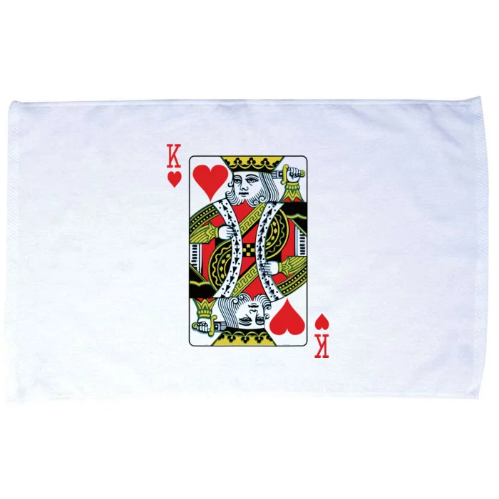 King Of Hearts Playing Card Poker Microfiber Hand Towel