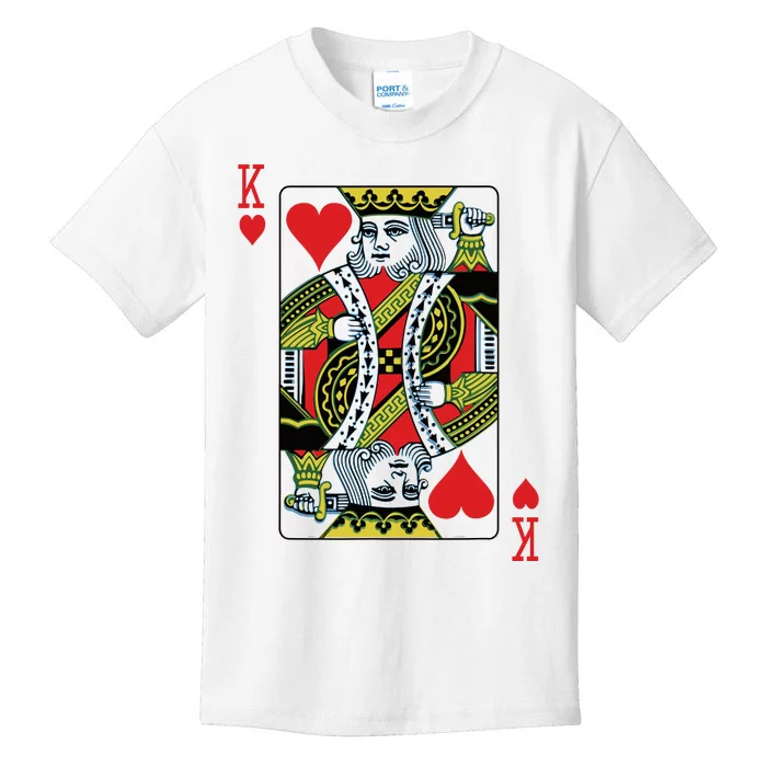 King Of Hearts Playing Card Poker Kids T-Shirt