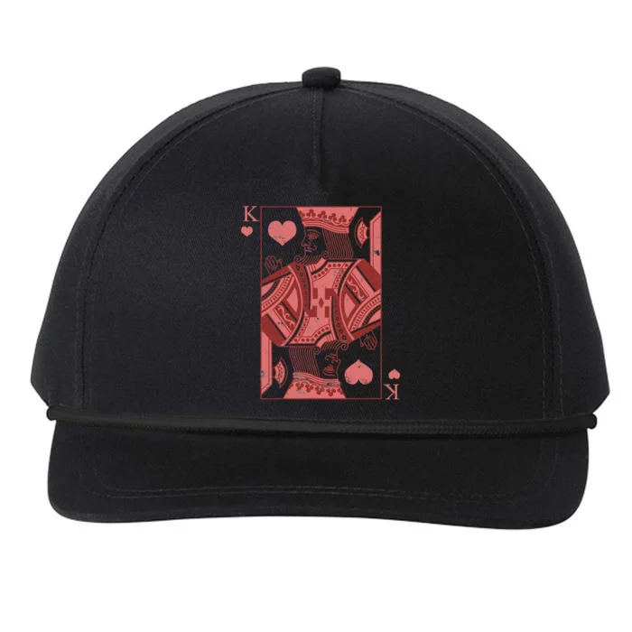 King Of Hearts Valentines Day Cool Vday Couple Matching Snapback Five-Panel Rope Hat