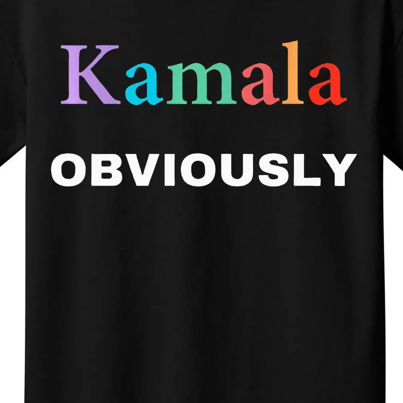 Kamala Obviously Harris Obviously Kids T-Shirt