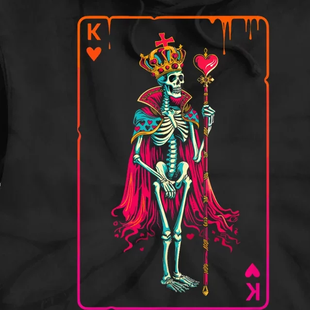 King Of Hearts Halloween Costume Valentines Poker Couple Set Tie Dye Hoodie