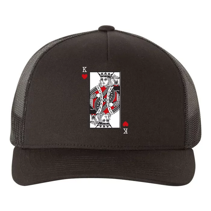 King Of Hearts Valentines Day Cool Playing Card Poker Casino Yupoong Adult 5-Panel Trucker Hat