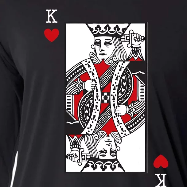 King Of Hearts Valentines Day Cool Playing Card Poker Casino Cooling Performance Long Sleeve Crew