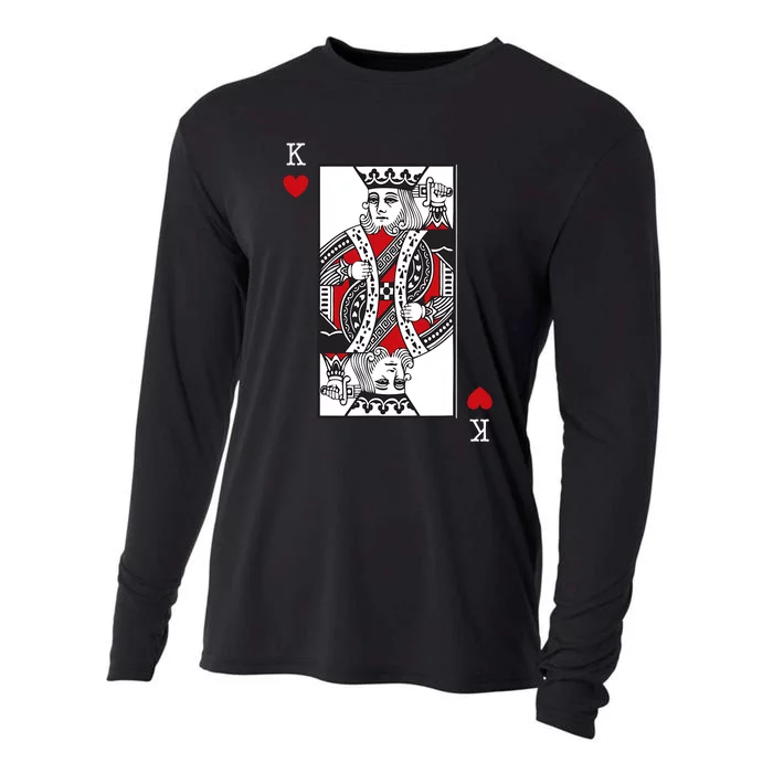 King Of Hearts Valentines Day Cool Playing Card Poker Casino Cooling Performance Long Sleeve Crew