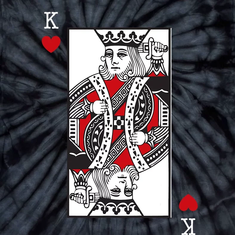 King Of Hearts Valentines Day Cool Playing Card Poker Casino Tie-Dye T-Shirt