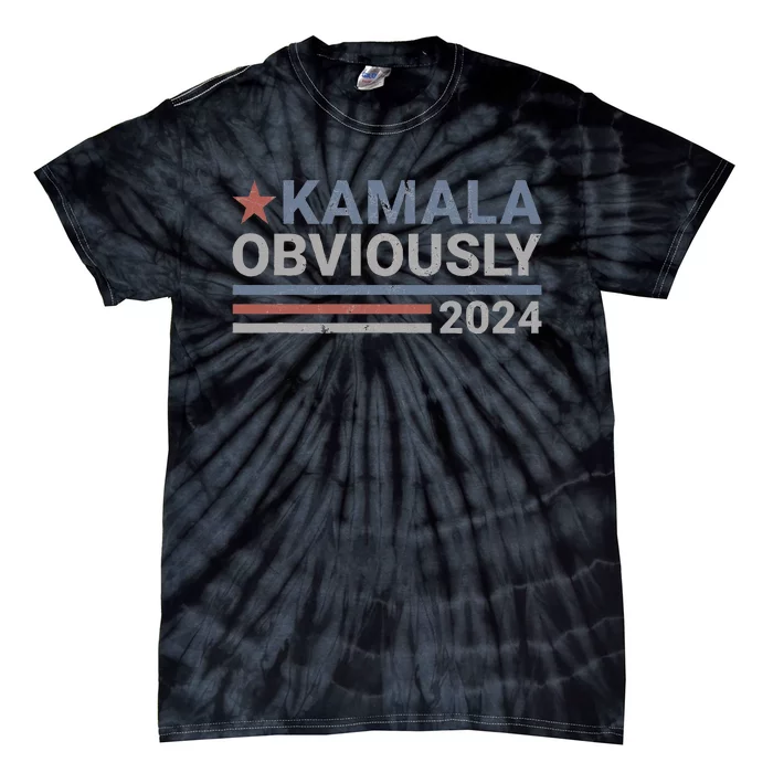 Kamala Obviously Harris 2024 Tie-Dye T-Shirt