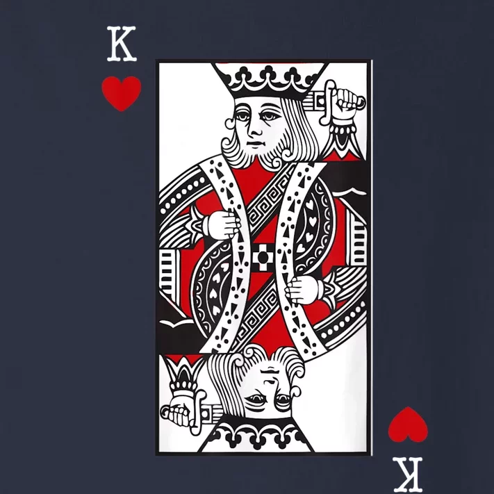 King Of Hearts Valentines Day Cool Playing Card Poker Casino Toddler Long Sleeve Shirt