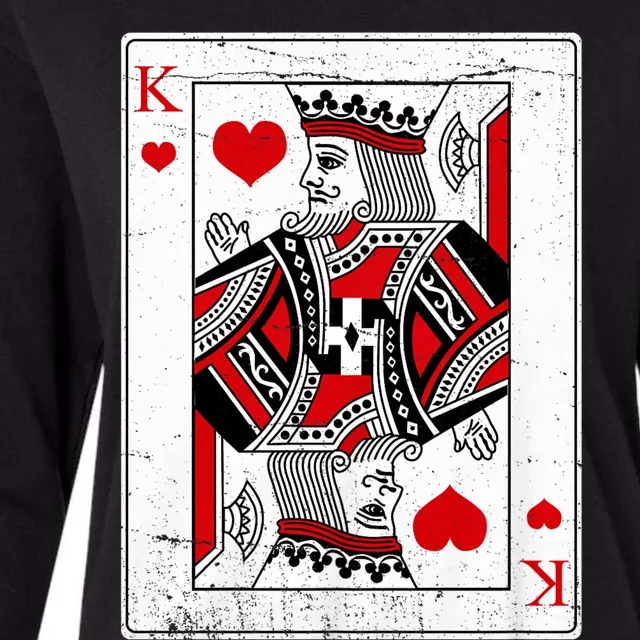 King Of Hearts Valentines Day Cool Vday Couple Matching Womens Cotton Relaxed Long Sleeve T-Shirt