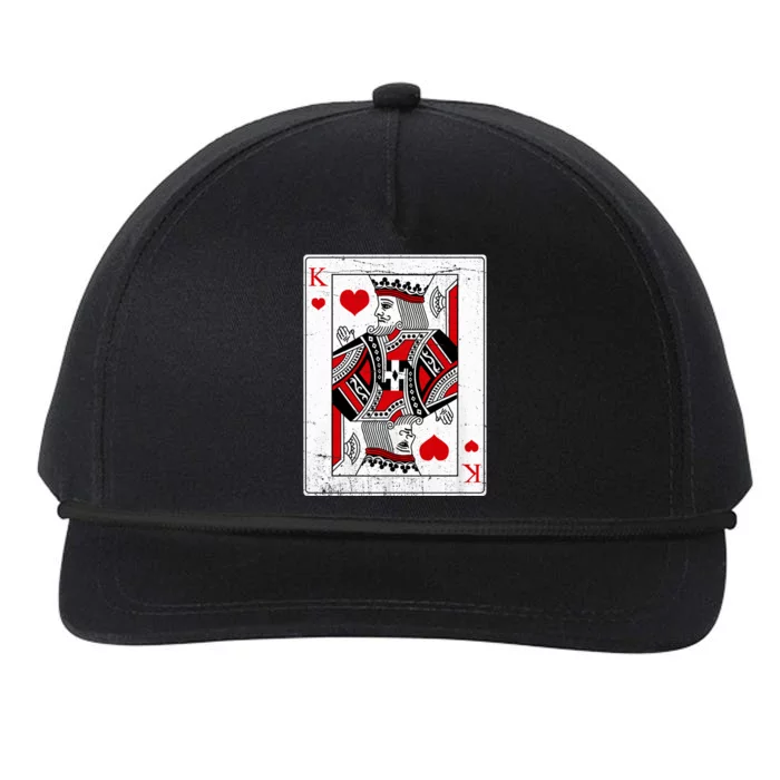 King Of Hearts Valentines Day Cool Vday Couple Matching Snapback Five-Panel Rope Hat