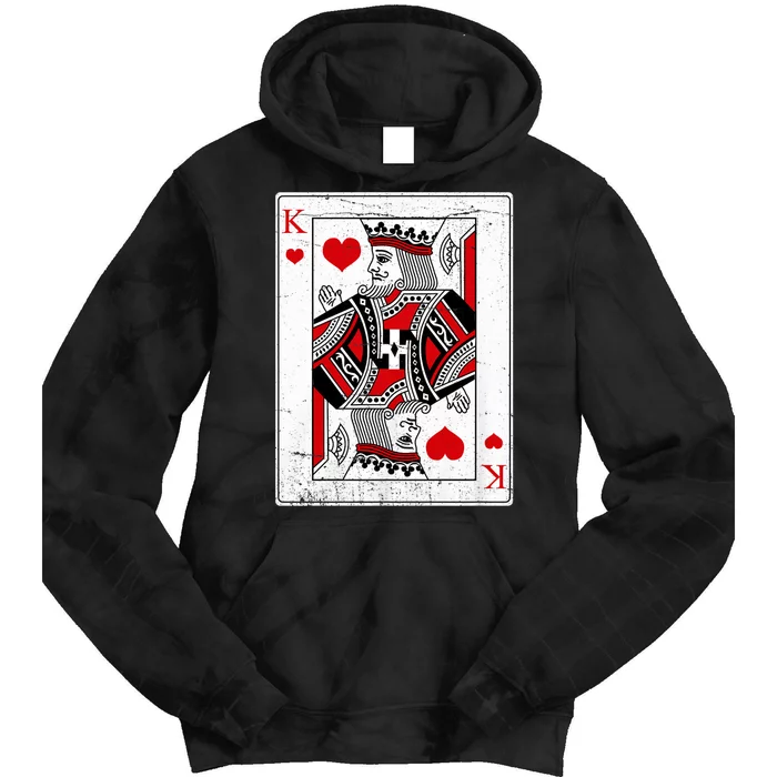 King Of Hearts Valentines Day Cool Vday Couple Matching Tie Dye Hoodie