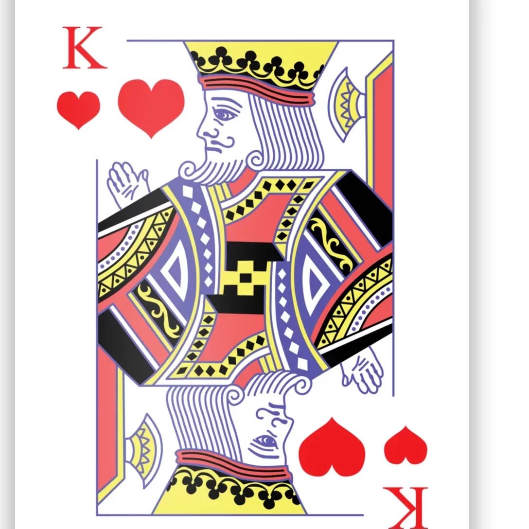 King Of Heart Clothing Gift For Him Couples Matching Poster