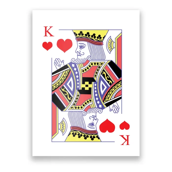 King Of Heart Clothing Gift For Him Couples Matching Poster