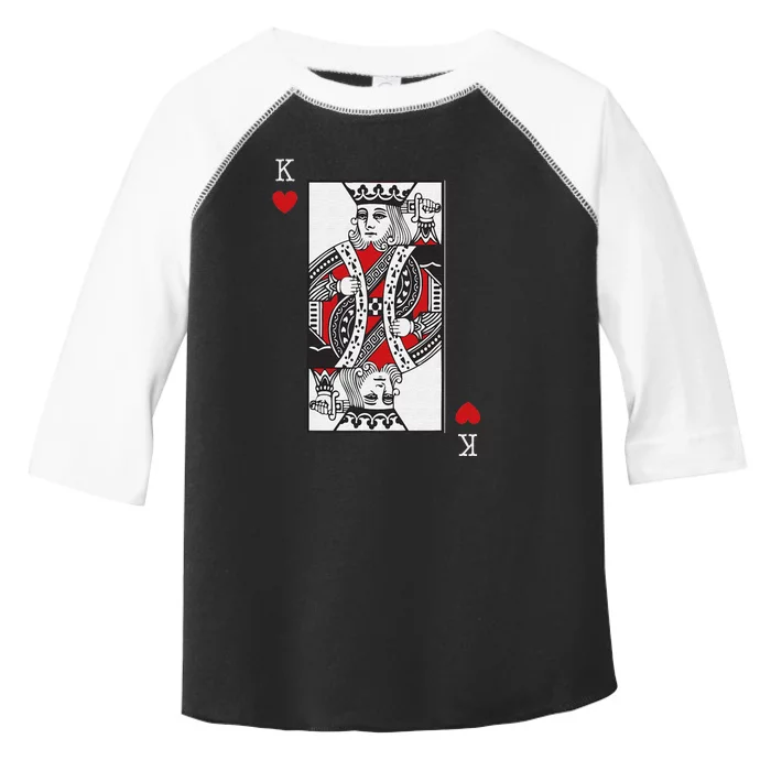 King Of Hearts Valentines Day Cool Playing Card Poker Casino Toddler Fine Jersey T-Shirt