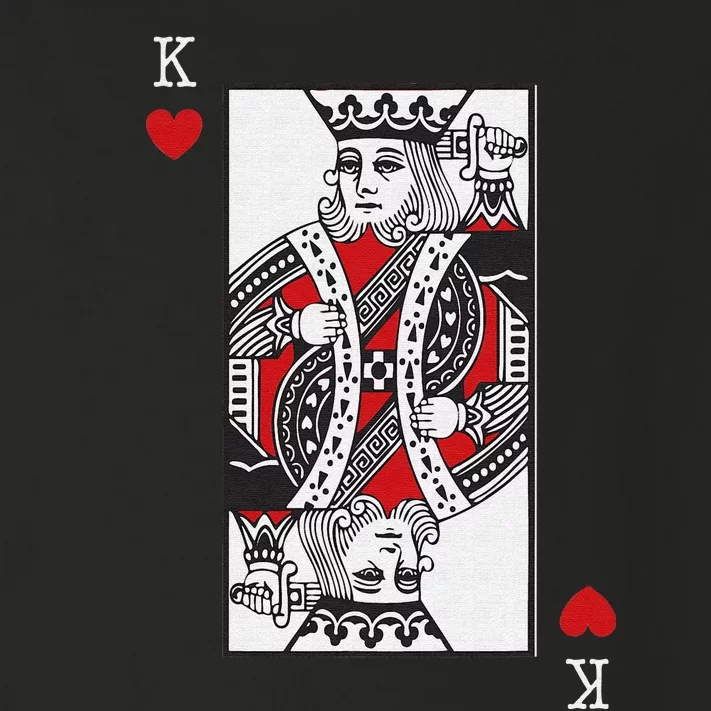 King Of Hearts Valentines Day Cool Playing Card Poker Casino Toddler Long Sleeve Shirt