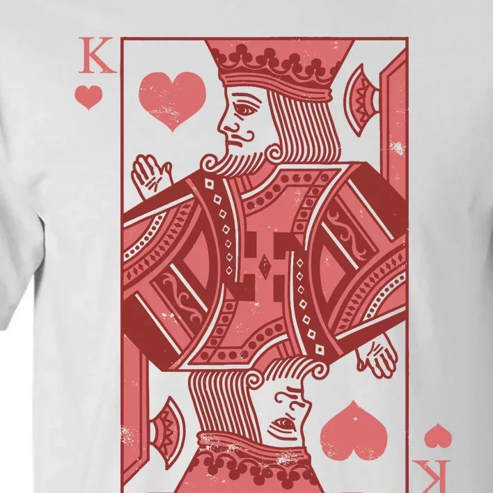 King Of Hearts Valentines Day Cool Vday Couple Matching Tall T-Shirt