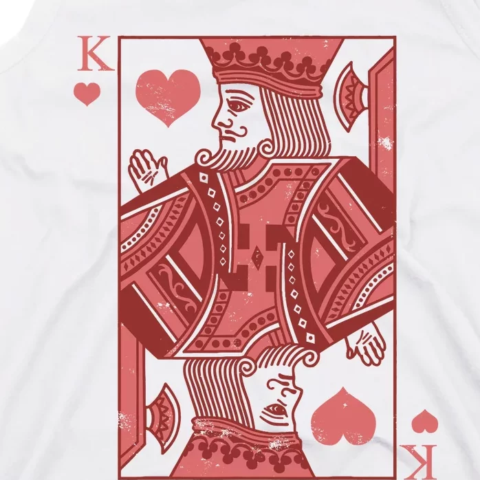 King Of Hearts Valentines Day Cool Vday Couple Matching Tank Top