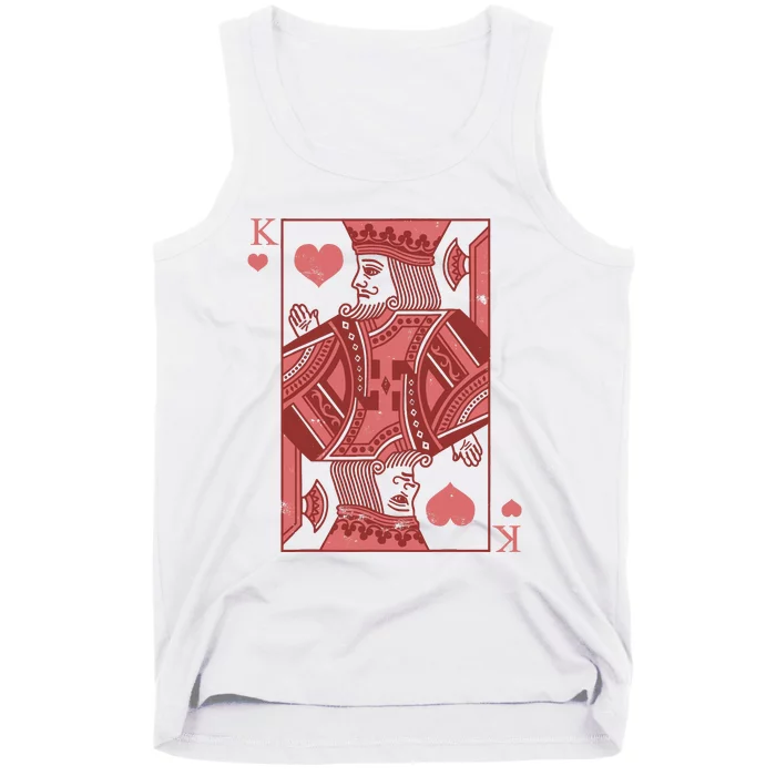 King Of Hearts Valentines Day Cool Vday Couple Matching Tank Top