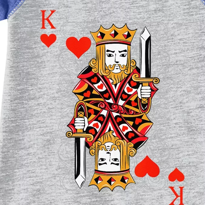 King Of Hearts Playing Cards Couples Halloween Costume Infant Baby Jersey Bodysuit