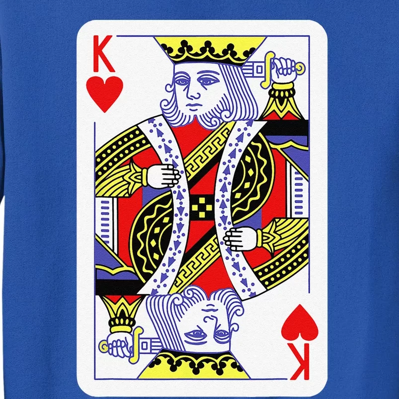 King Of Hearts Playing Cards Halloween Costume Casino Easy Tall Sweatshirt